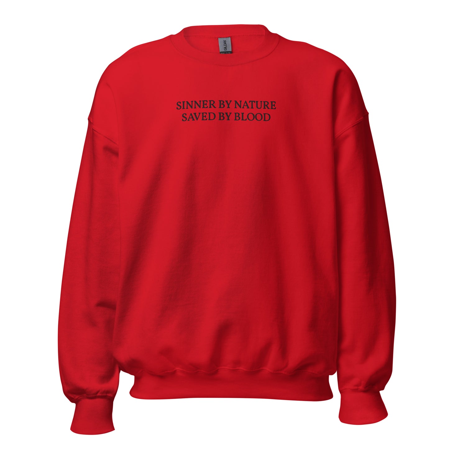 Saved By Blood Embroidered Hoodless sweatshirt