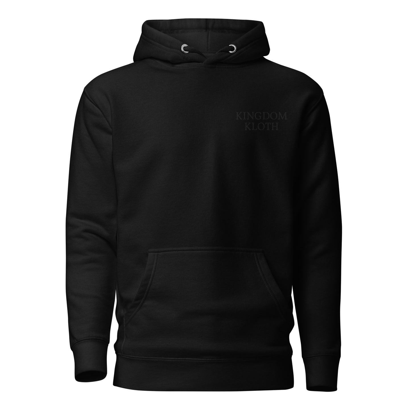 Black Embroidery Hoodie